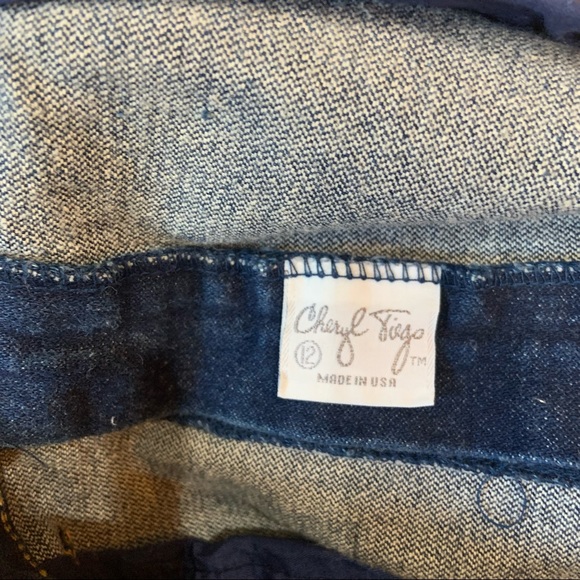 Vintage Cheryl Tiegs Womens Skirt Size 12 Denim Pockets Zipper USA Model - Picture 4 of 8